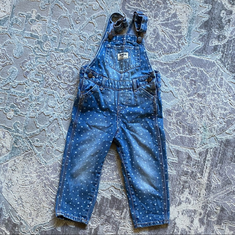 Faded heart OshKosh overalls